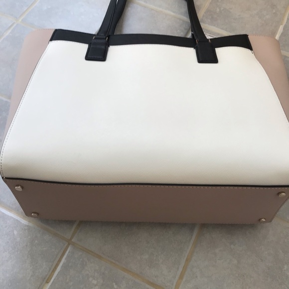 KATE SPADE CAMERON LARGE WHITE BEIGE LAPTOP TOTE - Picture 4 of 8